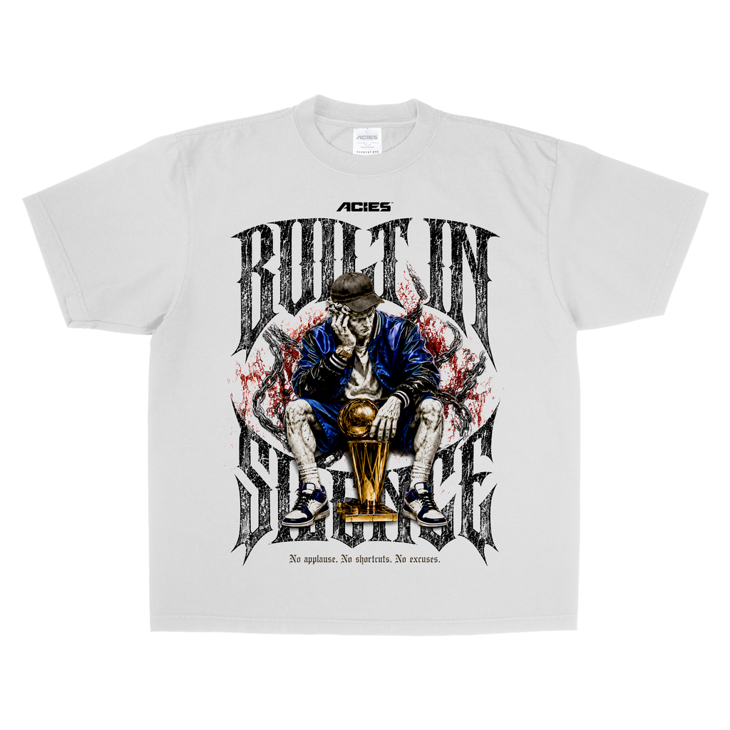 Built in Silence Tee white front